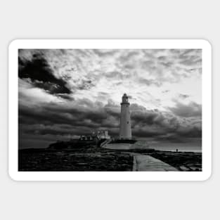 St Mary's Island in Black and White Sticker